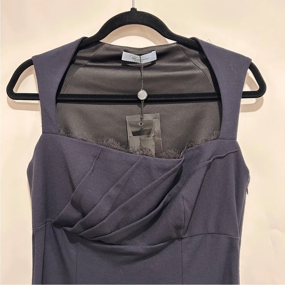 Blumarine Sheath Dress Midi Women's Size I 44 US 8 Navy Party Cocktail Italy NWT - Picture 4 of 8